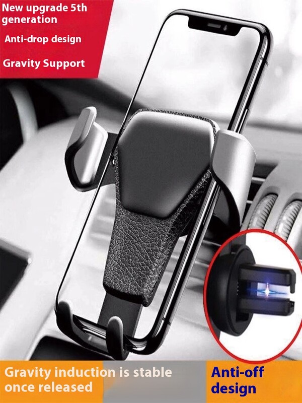 Universalus Gravity automobilio telefono laikiklis oro ventiliacijos laikiklis, laikiklis mobilusis mobilusis stovas GPS palaikymas automobiliniame laikiklyje, skirtas iPhone Samsung Xiaomi