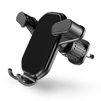 Automobilinio telefono laikiklio stovas Oro ventiliacija Gravity Car Mount GPS išmaniojo telefono mobiliojo elemento palaikymas automobilio laikiklyje, skirtas iPhone Samsung Xiaomi LG