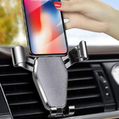 Suport pentru telefon auto Gravity Suport cu clemă pentru ventilație Suport mobil pentru celulă Suport GPS pentru iPhone 12 Pro Max Xiaomi Samsung