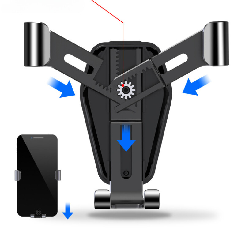 Suport pentru telefon auto Gravity Suport cu clemă pentru ventilație Suport mobil pentru celulă Suport GPS pentru iPhone 12 Pro Max Xiaomi Samsung