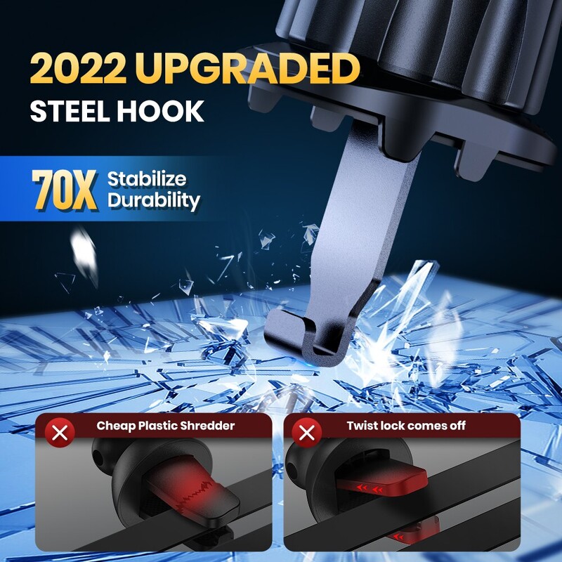 Universalus automobilio kablio pagrindo telefono laikiklis, skirtas automobilio oro ventiliacijos prietaisų skydeliui mobiliojo telefono navigacijos laikiklis, apsaugantis nuo kritimo telefono automobilio stovo laikiklis