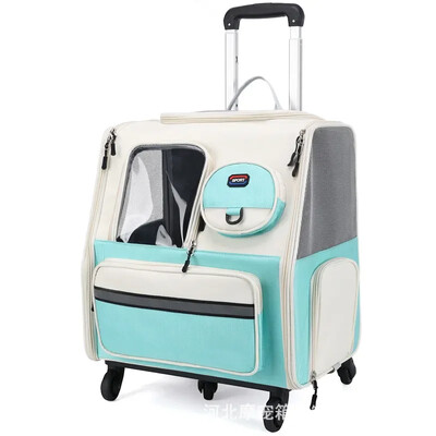 Aukštos kokybės nešiojama kačių kelioninė kuprinė, nešiojamasis vežimėlio krepšys, kvėpuojantis erdvės kapsulė, naminių gyvūnėlių vežimėlis šuniui