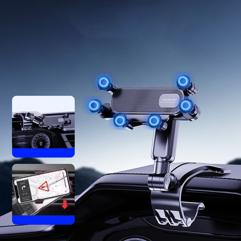 Automobilinio telefono laikiklis Easy Clip Mount Stovo skydelis Daugiafunkcis universalus prietaisų skydelio GPS navigacijos laikiklio laikiklis