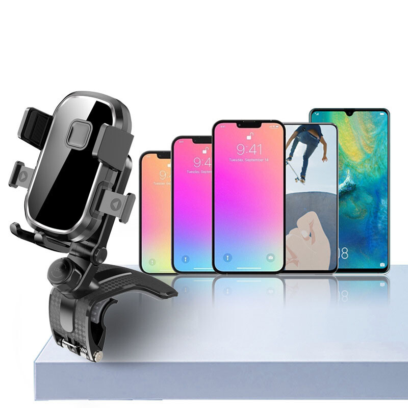 Automobilinio telefono laikiklio stovas Universalus prietaisų skydelis automobilinio laikiklio laikiklis GPS laikiklis automobilinis mobiliojo telefono palaikymas automobilyje, skirtas iPhone Samsung Xiaomi