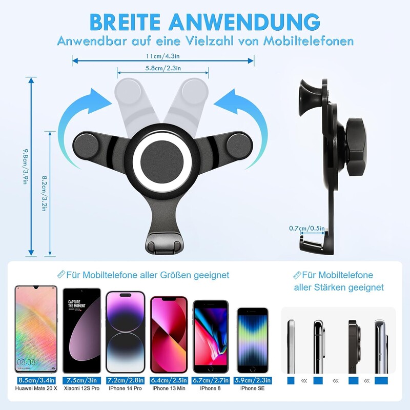 Okrúhly držiak na vývod vzduchu do auta pre mobilný telefón pre Mercedes Benz ABCES Class Gla Glc Gl Gls AMG W205 W213 E200 W247 A250