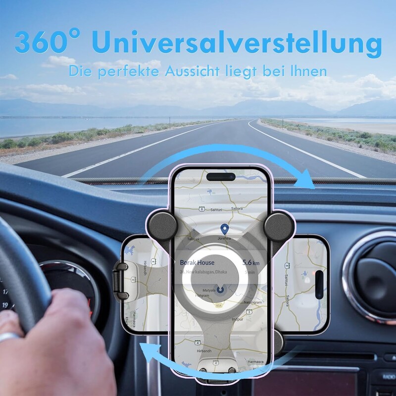 Okrúhly držiak na vývod vzduchu do auta pre mobilný telefón pre Mercedes Benz ABCES Class Gla Glc Gl Gls AMG W205 W213 E200 W247 A250