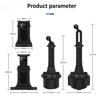 Universal Car Cup Βάση Tablet Βάση Τηλεφώνου Βάση κινητού τηλεφώνου Μπουκάλι ποτού Υποστήριξη βάσης για iPad Smartphone Υπόθεση κινητού τηλεφώνου 11 ιντσών