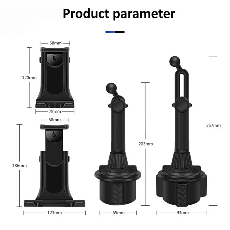 Suport universal pentru pahare pentru mașină Suport pentru tabletă Suport pentru telefon Suport pentru telefon mobil Sticla de băutură Suport iPad Suport Smartphone Tad pentru telefon mobil 11 inch