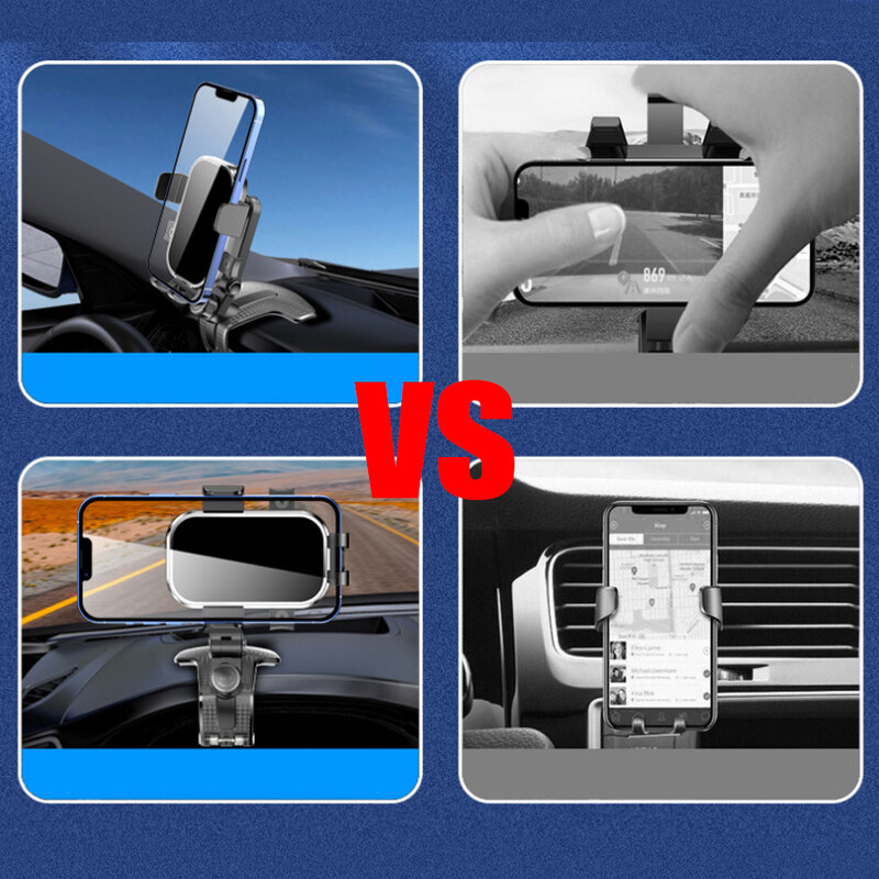 1 vnt. juodas automobilio telefono laikiklis Universalus prietaisų skydelis, lengvai pritvirtinamas GPS ekrano laikiklis automobilinio mobiliojo telefono palaikymas, skirtas iPhone Samsung X