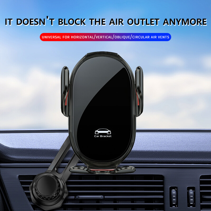 Besisukantis automobilinis mobiliojo telefono laikiklis, prailgintas neužblokuojant oro kondicionieriaus, apsaugantis nuo drebėjimo ir stabilus navigacijos laikiklis