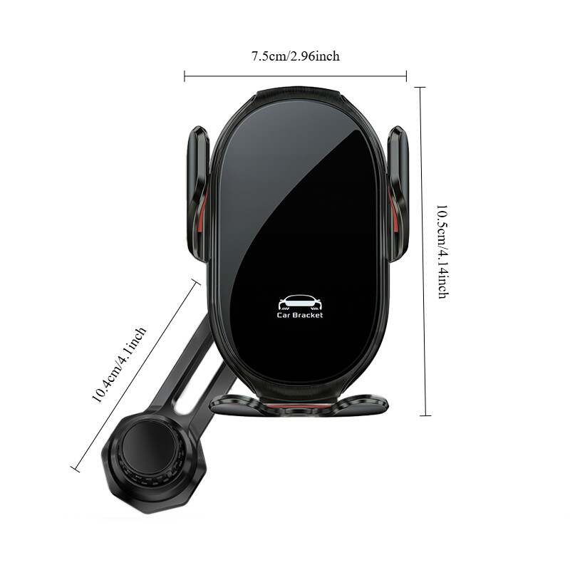 Besisukantis automobilinis mobiliojo telefono laikiklis, prailgintas neužblokuojant oro kondicionieriaus, apsaugantis nuo drebėjimo ir stabilus navigacijos laikiklis