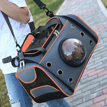 Чанта за носене на кучета Pet Outing Преносима чанта за котки Кучета Дамска чанта Crossbody Чанта Дишаща раница с голям капацитет Котки Малки домашни кучета Прашки