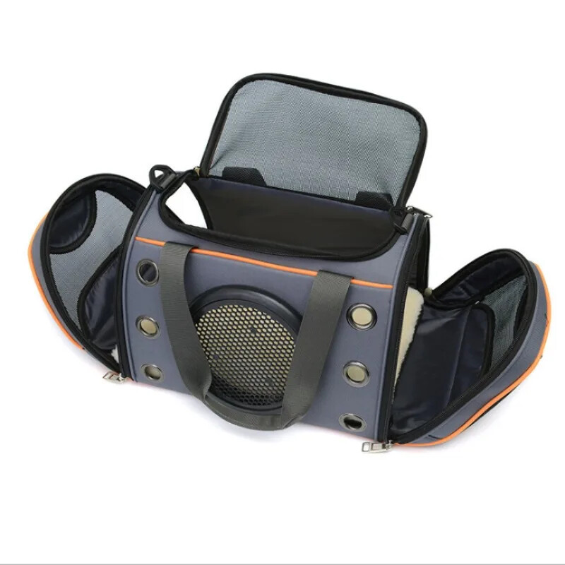 Šunų nešiklio krepšys naminiams gyvūnėliams Išeiga Nešiojama kačių šunų rankinė Kryžminis krepšys Kvėpuojantis Didelės talpos Katėms Mažiems naminiams šunims Stropai Kuprinė