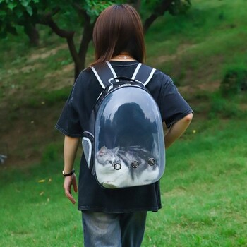 Τσάντα μεταφοράς γάτας Space Pet Backpack Αναπνεύσιμο φορητό διαφανές σακίδιο πλάτης Puppy Dog Transport Carrier Space Capsule Bag Pets