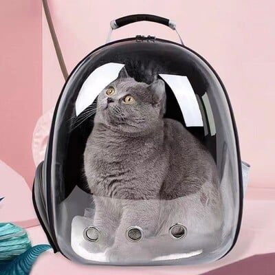 Τσάντα μεταφοράς γάτας Space Pet Backpack Αναπνεύσιμο φορητό διαφανές σακίδιο πλάτης Puppy Dog Transport Carrier Space Capsule Bag Pets