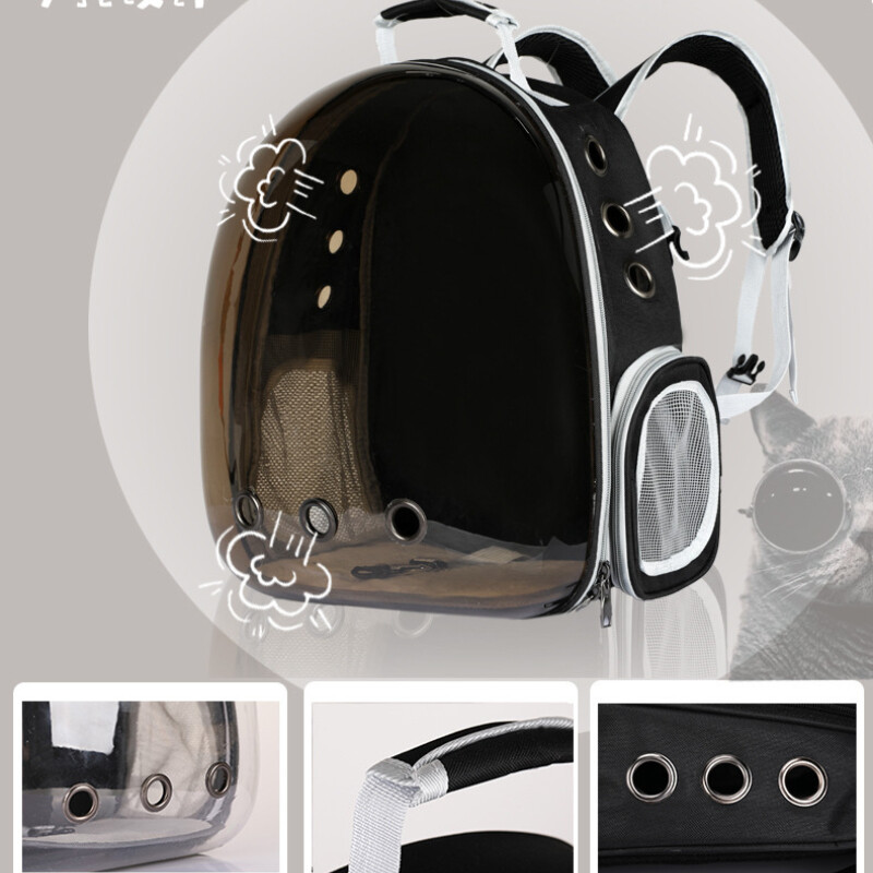 Kaķu pārnēsāšanas soma Space Pet Mugursoma Elpojoša Pārnēsājama Caurspīdīga Mugursoma Kucēns Suņu Transports Pārnēsātājs Vieta Kapsulas Soma Mājdzīvnieki