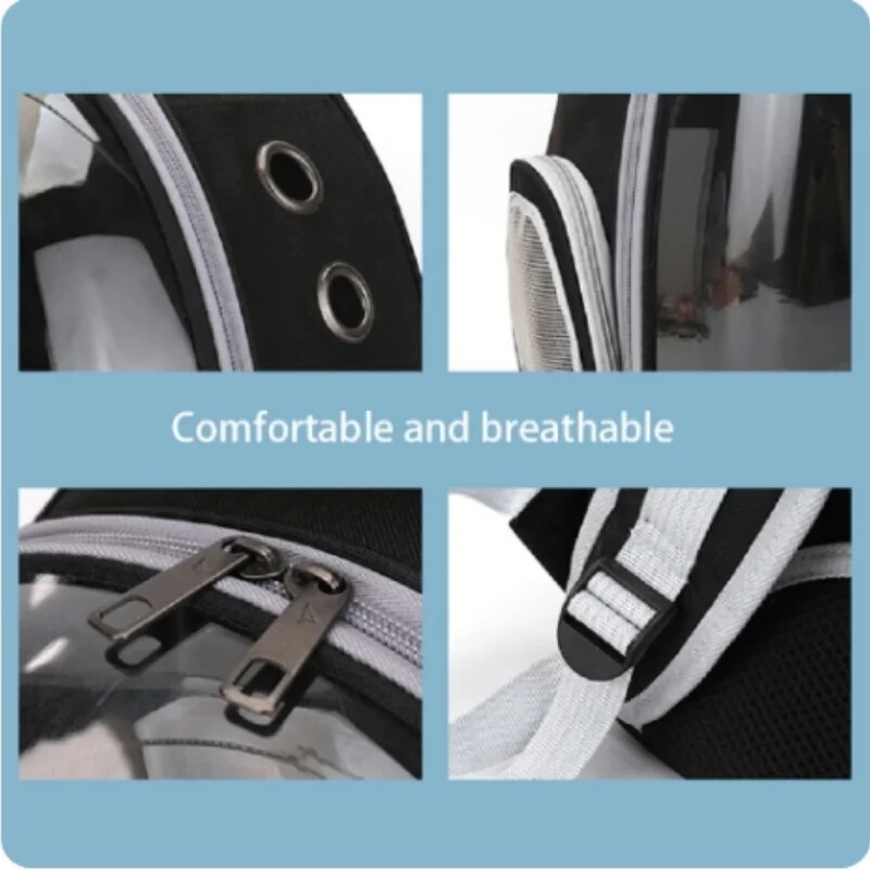 Kaķu pārnēsāšanas soma Space Pet Mugursoma Elpojoša Pārnēsājama Caurspīdīga Mugursoma Kucēns Suņu Transports Pārnēsātājs Vieta Kapsulas Soma Mājdzīvnieki