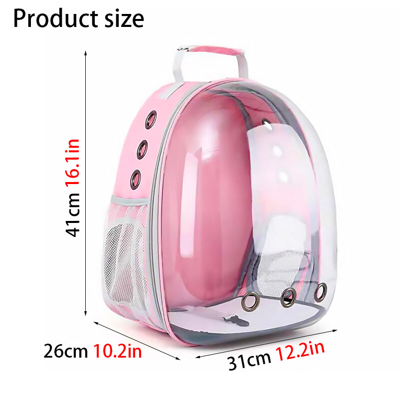 Rucsac pentru purtător pentru animale de companie Geanta pentru pisici Respirabil călătorie, portabilă, transparentă, cu capsulă, geantă pentru animale de companie pentru ieșire. Cățeluș.