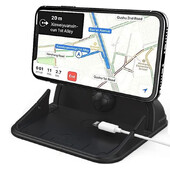 Automobilinio telefono laikiklio tvirtinimo silikoninis automobilio padėklo kilimėlis įvairiems prietaisų skydeliams, nemokamas stalinis telefono stovas