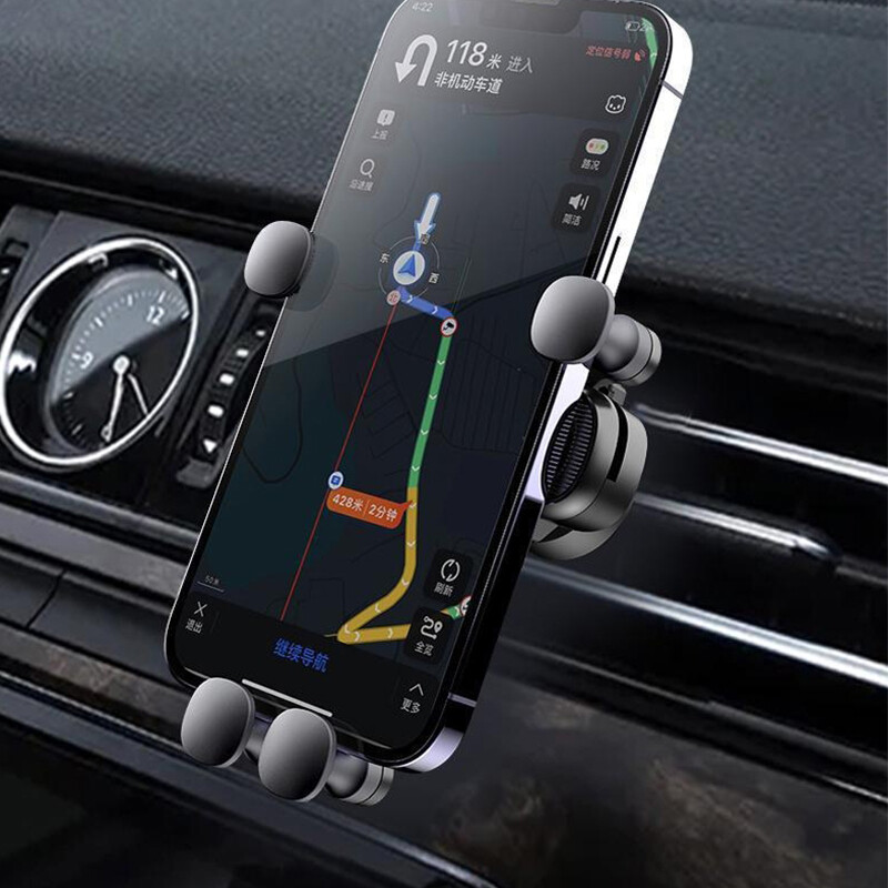 Gravity automobilinis telefono laikiklis Automobilinis oro ventiliacinis telefono laikiklis Universalus smūgiams atsparus laikiklio laikiklis mobiliojo telefono GPS klipas
