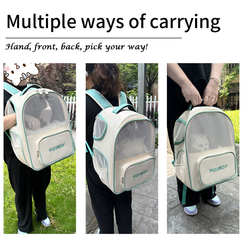 Krūškurvja dubultā plecu kaķa soma, pārnēsājama kaķēna ceļojumu viegla kaķu soma mugursoma viegla, elpojoša, liela ietilpība