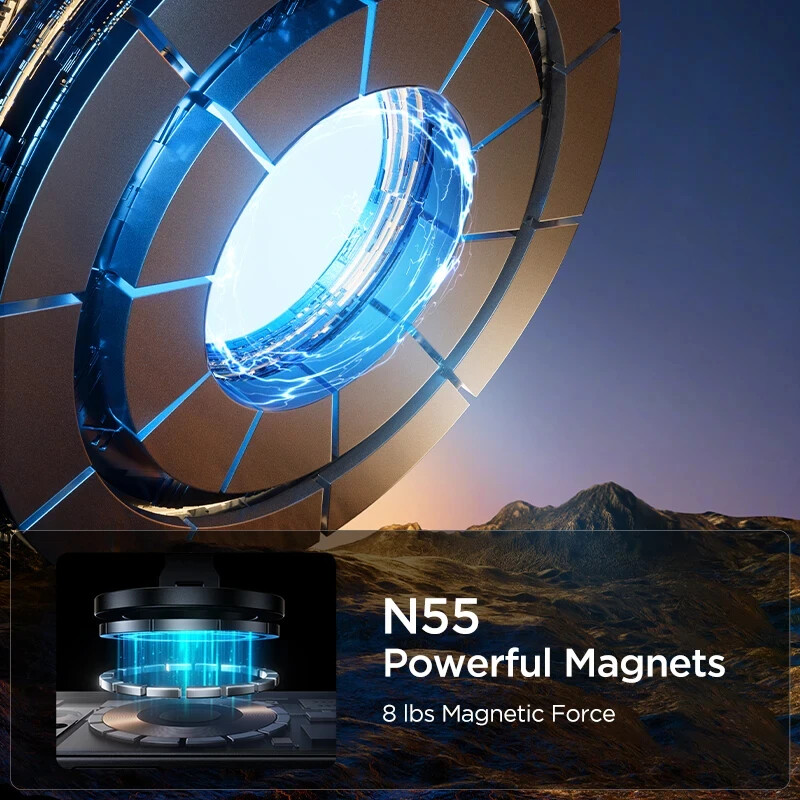 Joyroom magnētiskais automašīnas tālruņa turētājs spēcīga magnēta tālruņa stiprinājums, universāls salokāms tālruņa statīvs automašīnai iPhone vai 4,7–7,0 collas