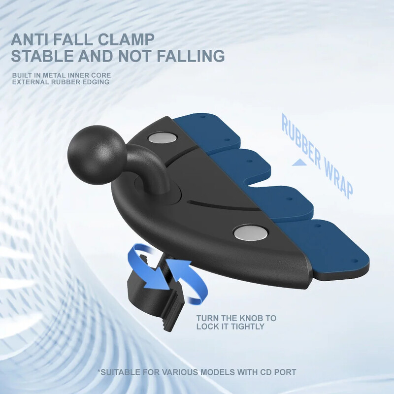 Universāls automašīnas stiprinājuma kompaktdisku atskaņotāja slots planšetdatora statīvs mobilā tālruņa turētājs Ipad Pro Air 4 līdz 14 collu Xiaomi Tab viedtālruņa GPS