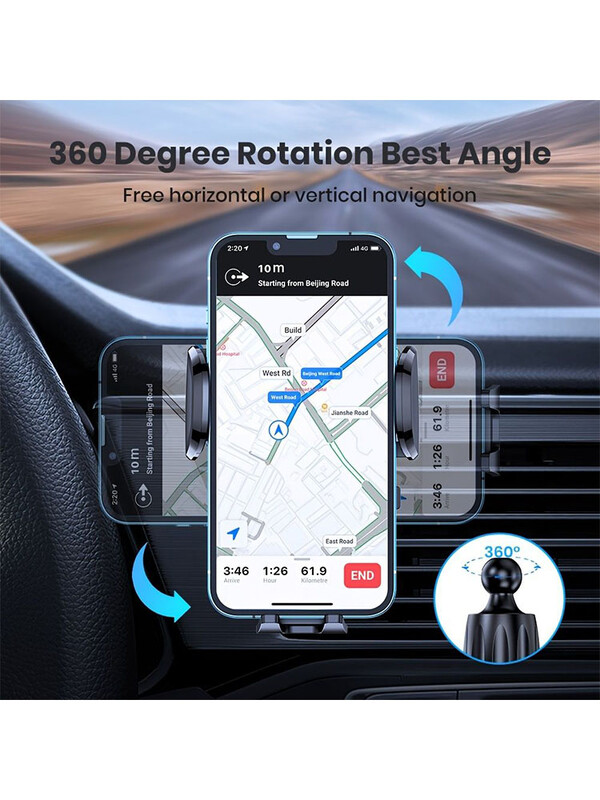 Blocarea automată a suportului pentru telefon mobil, suport auto cu ventuză telescopică