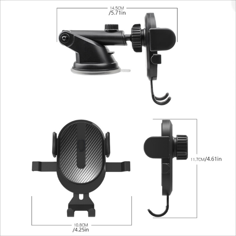 Blocarea automată a suportului pentru telefon mobil, suport auto cu ventuză telescopică