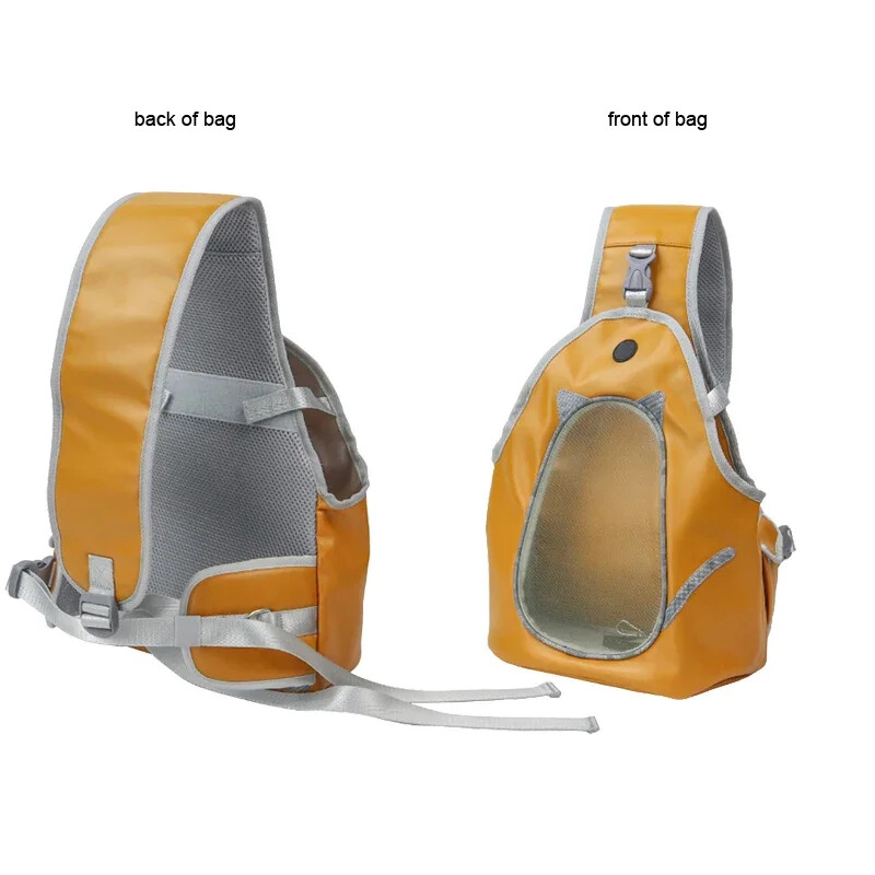 Purtător pentru animale de companie, geantă din PU, rucsac respirabil pentru piept pentru pisici, pentru plimbări în aer liber pentru animale de companie, pentru cățeluș, geantă pentru umăr