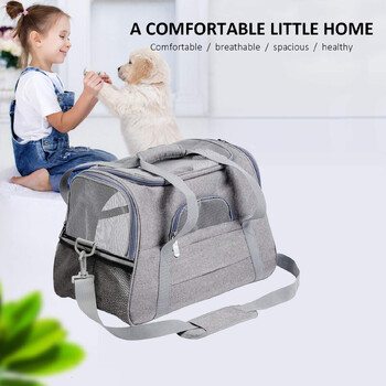 Cat Carrier Dog Carrier Αεροπορική εταιρεία Pet Carrier Εγκρίθηκε για Small Dogs Medium Cats Puppies Πτυσσόμενος μεταφορέας σκύλου για κουτάβι