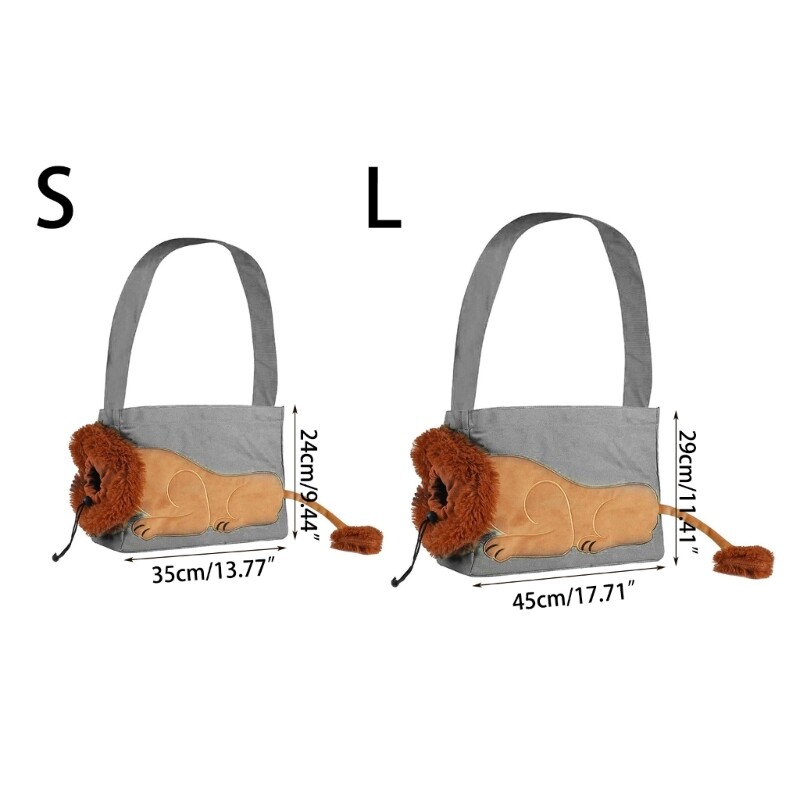 D0AD Kitten Tote Bag for Travel Pet Cartoon Torba Na rame Velikog kapaciteta Torba za izlaske Prekrasna torba za nošenje Putna torba