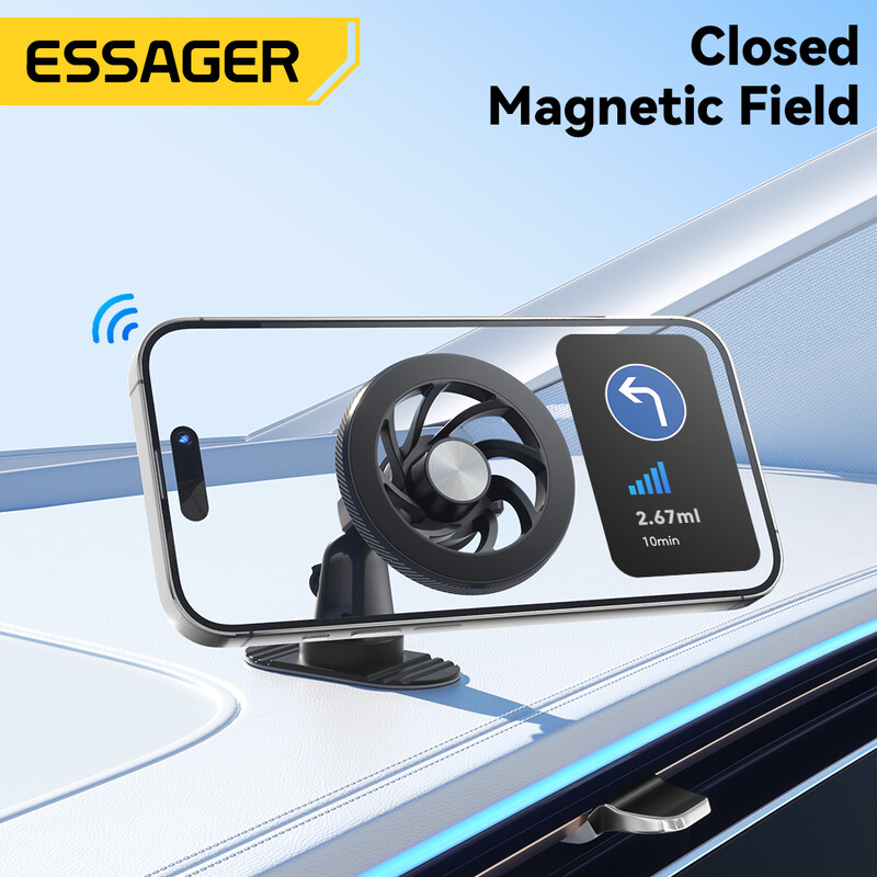 Essager magnētiskais automašīnas tālruņa turētāja statīvs, universāls gaisa ventilācijas atveres automašīnas tālruņa stiprinājumi GPS rotācijas kronšteina atbalstam iPhone 15 14 13