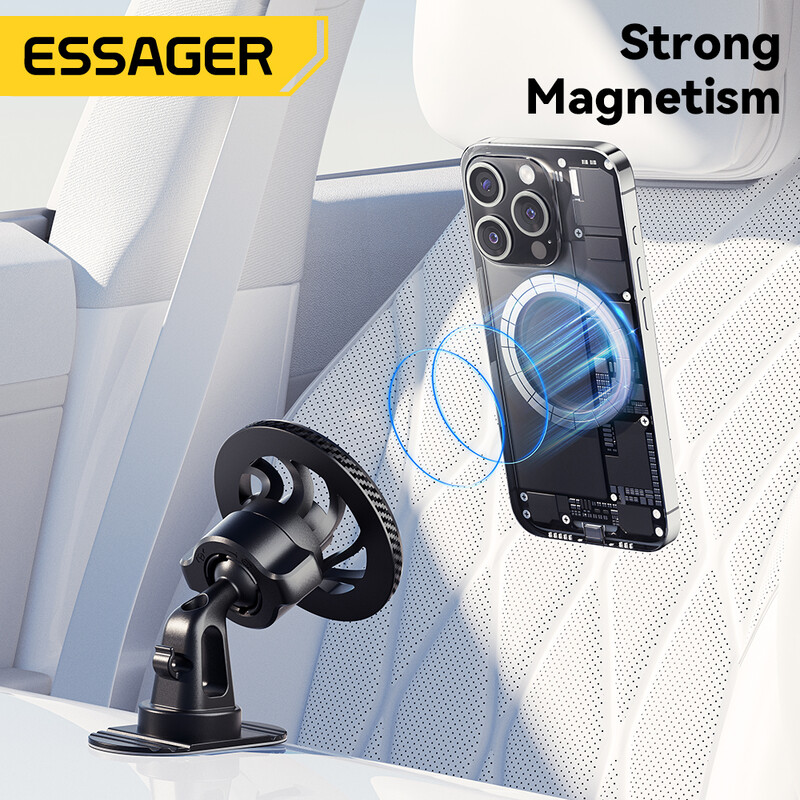 Essager magnētiskais automašīnas tālruņa turētāja statīvs, universāls gaisa ventilācijas atveres automašīnas tālruņa stiprinājumi GPS rotācijas kronšteina atbalstam iPhone 15 14 13