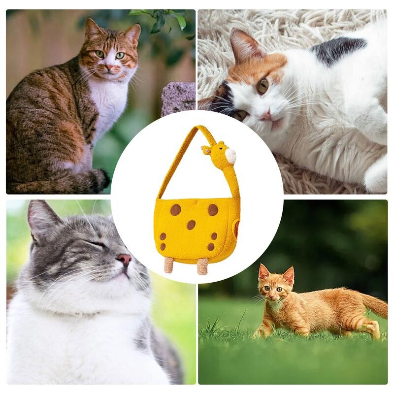 Žirafa naminių gyvūnėlių nešioklė Naminių gyvūnėlių pliušinė kempinė kelioninis krepšys lauke Krepšys Katėms Krepšys Mažas naminių gyvūnėlių nešioklis Madingas kvėpuojantis