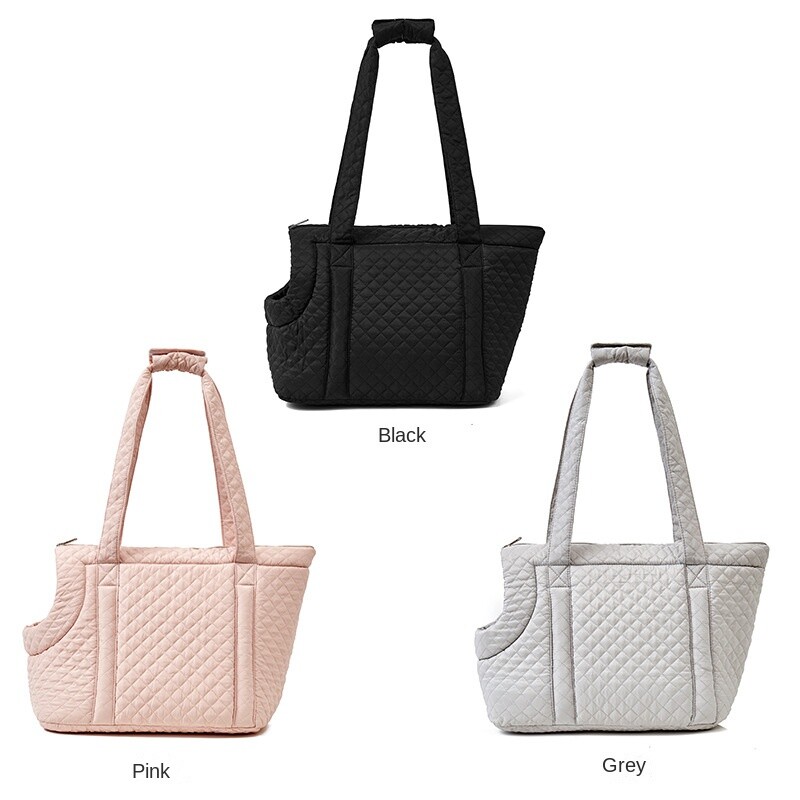 Naminių gyvūnėlių rankinė Rudens ir Žiema Itin lengvas dygsniuotas medvilninis naminių gyvūnėlių nešiojimo krepšys Vieno peties katės išvykos krepšys