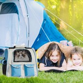 Šunų nešiojimo kuprinės Kvėpuojantis Oksfordo medžiaginis naminių gyvūnėlių kačių krepšys, kuprinė, didelė, nešiojama kelioninė saugykla šunims ir naminiams gyvūnėliams