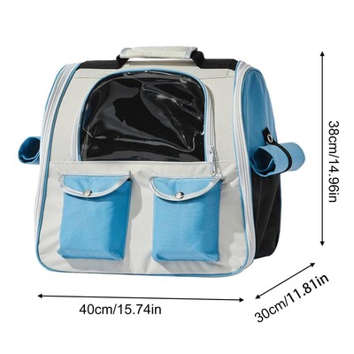 Šunų nešiojimo kuprinės Kvėpuojantis Oksfordo medžiaginis naminių gyvūnėlių kačių krepšys, kuprinė, didelė, nešiojama kelioninė saugykla šunims ir naminiams gyvūnėliams