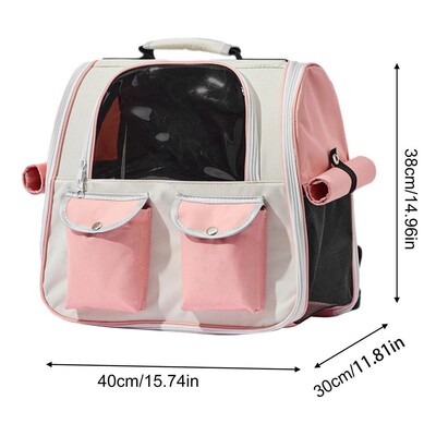 Šunų nešiojimo kuprinės Kvėpuojantis Oksfordo medžiaginis naminių gyvūnėlių kačių krepšys, kuprinė, didelė, nešiojama kelioninė saugykla šunims ir naminiams gyvūnėliams