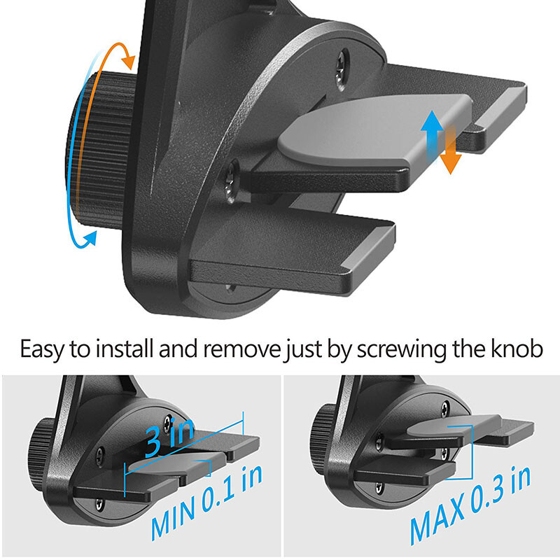 Automašīnas tālruņa turētājs CD slota statīvs Mount 360 Rotation 15W Car Wireless Charger for iPhone Samsung Xiaomi