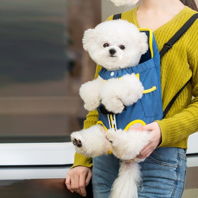 Suņu pārnēsātājs priekšējā mugursoma Pārnēsājama kucēnu plecu soma Elpojoša āra ceļojumu kaķu pakarināmā soma Ērti mājdzīvnieku piederumi