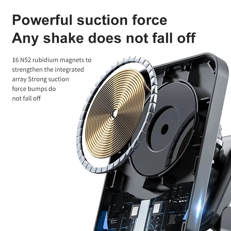 15 W magnētiskais automašīnas bezvadu lādētājs macsafe iPhone 14 13 12 pro max Samsung mini Air Vent automašīnas tālruņa turētāja statīvs Ātrās uzlādes