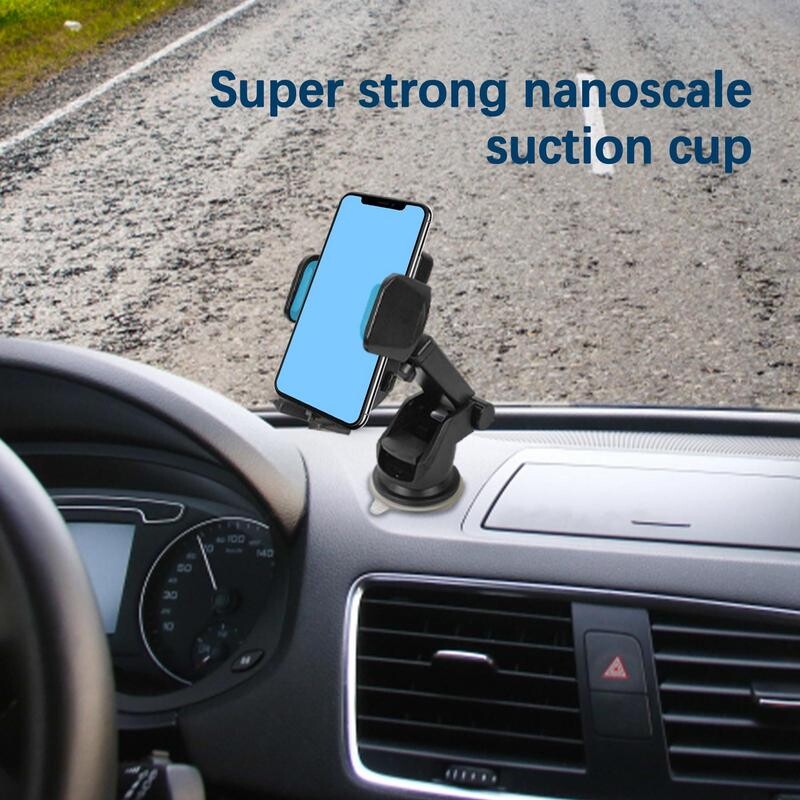 Sūkšanas automašīnas tālruņa turētājs Rotējams automašīnas tālruņa turētāja stiprinājums mobilā tālruņa automašīnai, pretslīdes piesūceknis, automašīnas tālruņa turētājs