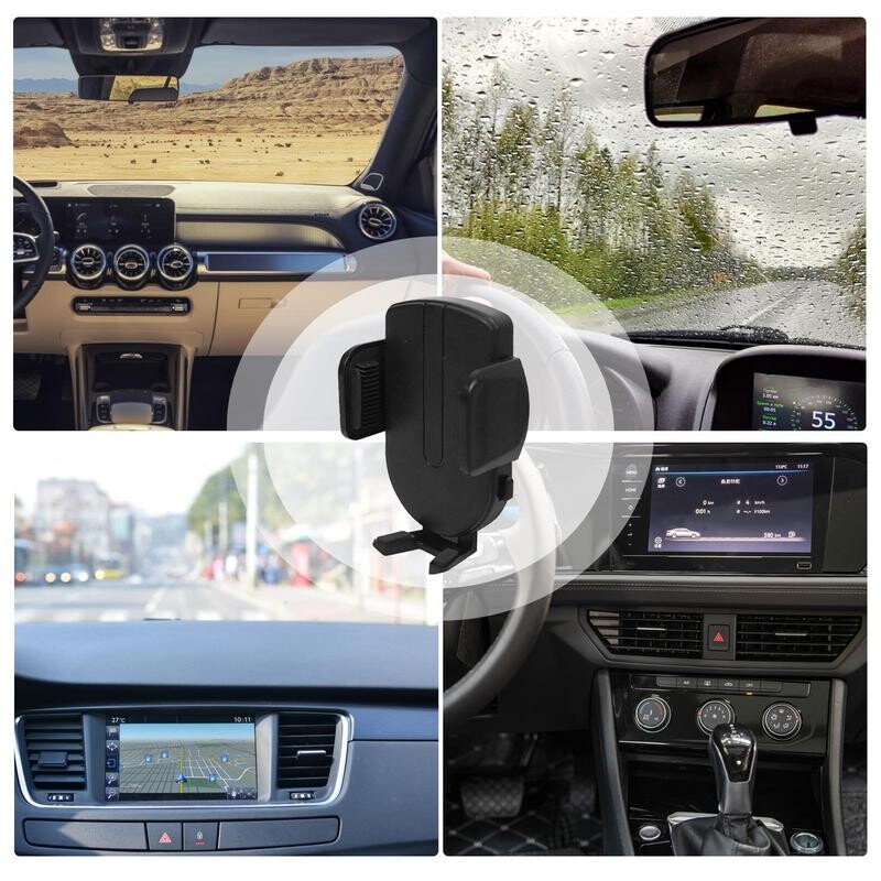 Sūkšanas automašīnas tālruņa turētājs Rotējams automašīnas tālruņa turētāja stiprinājums mobilā tālruņa automašīnai, pretslīdes piesūceknis, automašīnas tālruņa turētājs