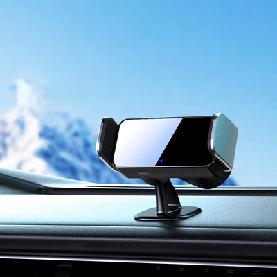 Automobilio elektrinis mobiliojo telefono laikiklis Išmanusis indukcinis dvigubo pagrindo prietaisų skydelis Oro išleidimo anga Automobilio laikiklis dvigubo pagrindo stovas