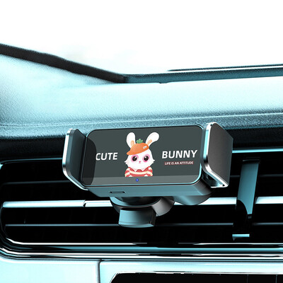 Automobilio elektrinis mobiliojo telefono laikiklis Išmanusis indukcinis dvigubo pagrindo prietaisų skydelis Oro išleidimo anga Automobilio laikiklis dvigubo pagrindo stovas