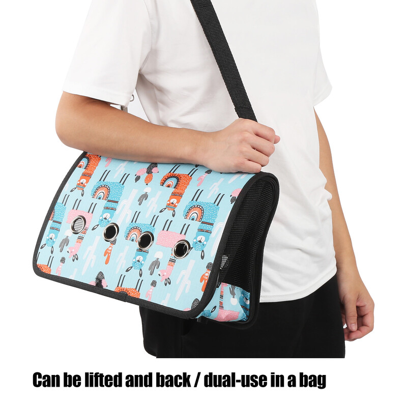 Kačių pečių nešyklė lauke sulankstoma mažo gyvūno pečių nešiojimo krepšys katės šuniuko 8 skylučių rankinė šuniukui lauke