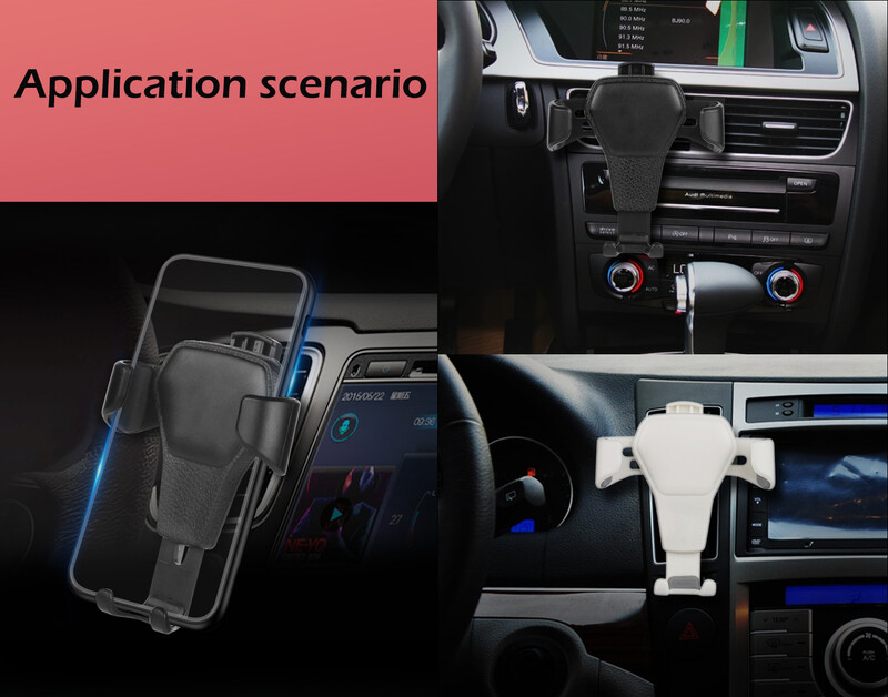 Naujas Universal Gravity Air Vent automobilio tvirtinimo spaustuko tipo stovas be magnetinio gravitacinio telefono laikiklio laikiklio, skirto iPhone X 7