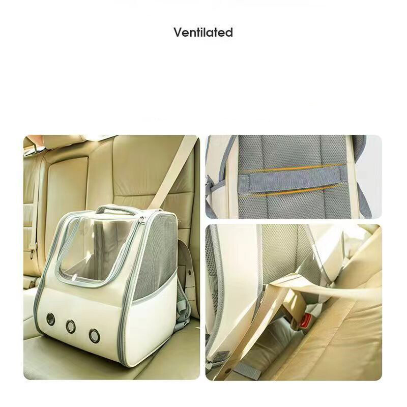 Kuprinė naminiams gyvūnėliams nešanti Kvėpuojanti permatoma kačiuko ir šuniuko kuprinė Kelioninė kuprinė su naminiais gyvūnais Saugus ir nesumažėjęs dizainas