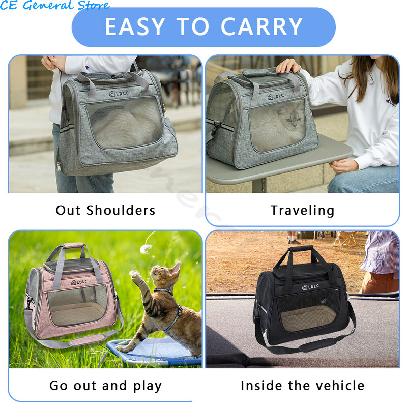 Geanta de transport pentru caini Geanta de mana pentru pisici Transportoare pentru animale de companie Genti de voiaj pentru caini Geanta de transport pentru caini de talie mica Pisici Genti de umar pentru iesiri
